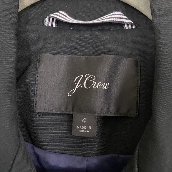 J Crew Black 2011 Icon Trench Coat - Picture 5 of 13